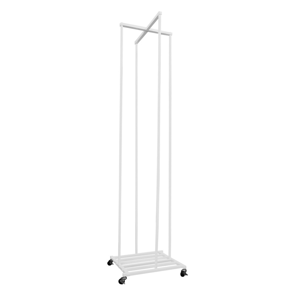 Rolling Pillow Storage Rack Organizer Adjustable Pillow Display Rack White New