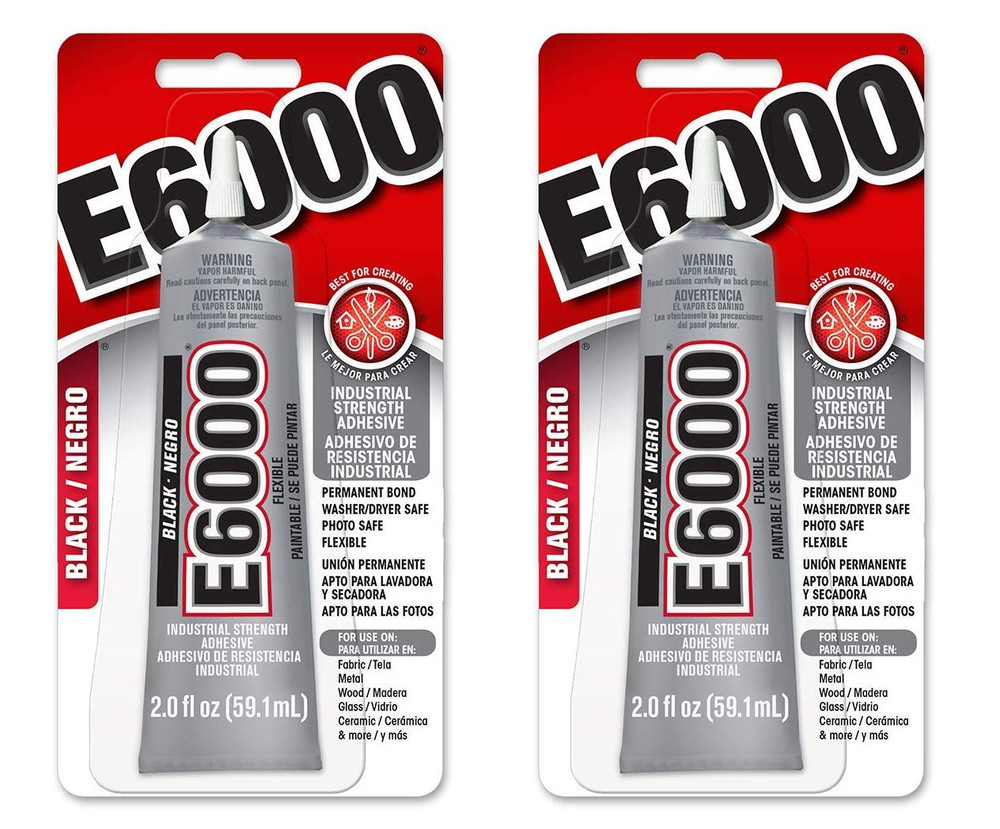 E6000 237039 Multipurpose Adhesive, Black, 2 Oz (Тwo Рack)