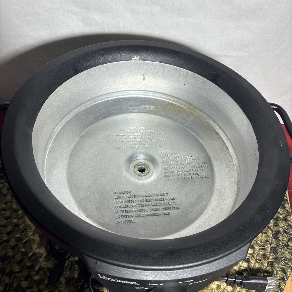 Crock Pot Versaware Rival Slow Cooker 5 qt. Crock Silver Base DIFFERENT LID