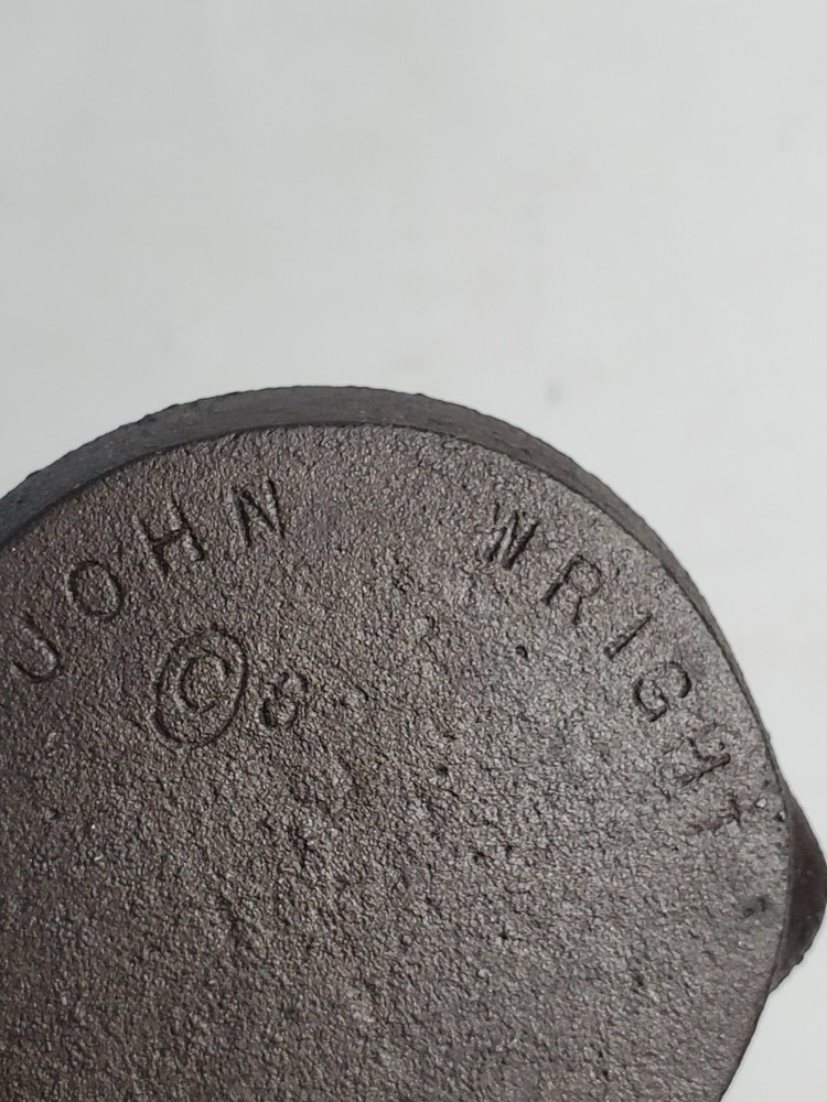 Vtg John Wright Mini Baseball Player Ashtray Skillet Cast Iron