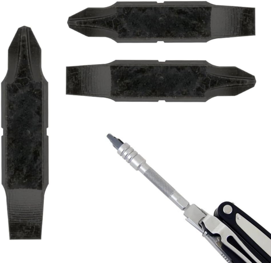 [3 Pack] Replacement Two-Sided Screwdriver Bit for Leatherman Multi-Tool - #1-#2
