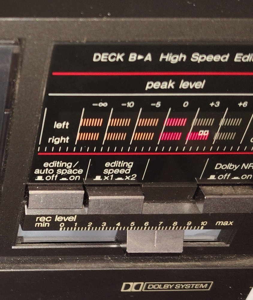 TECHNICS RS-T911 Stereo Double Cassette Deck Recorder Tested Working