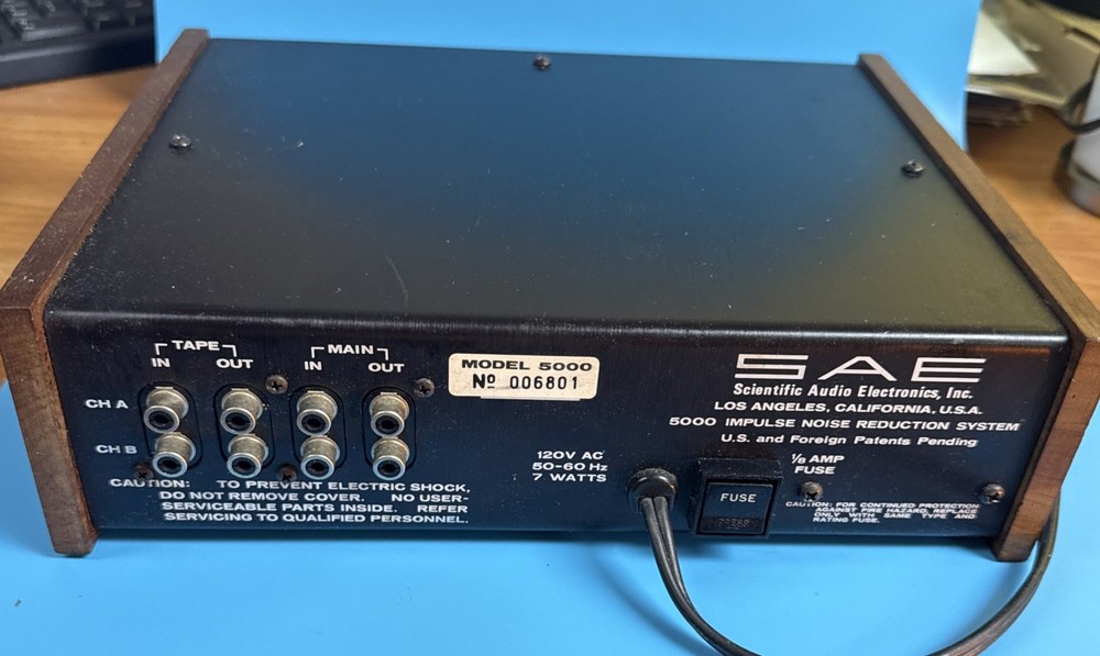 SAE 5000 Impulse Noise Reduction System Vintage Hi-Fi Audio Processor