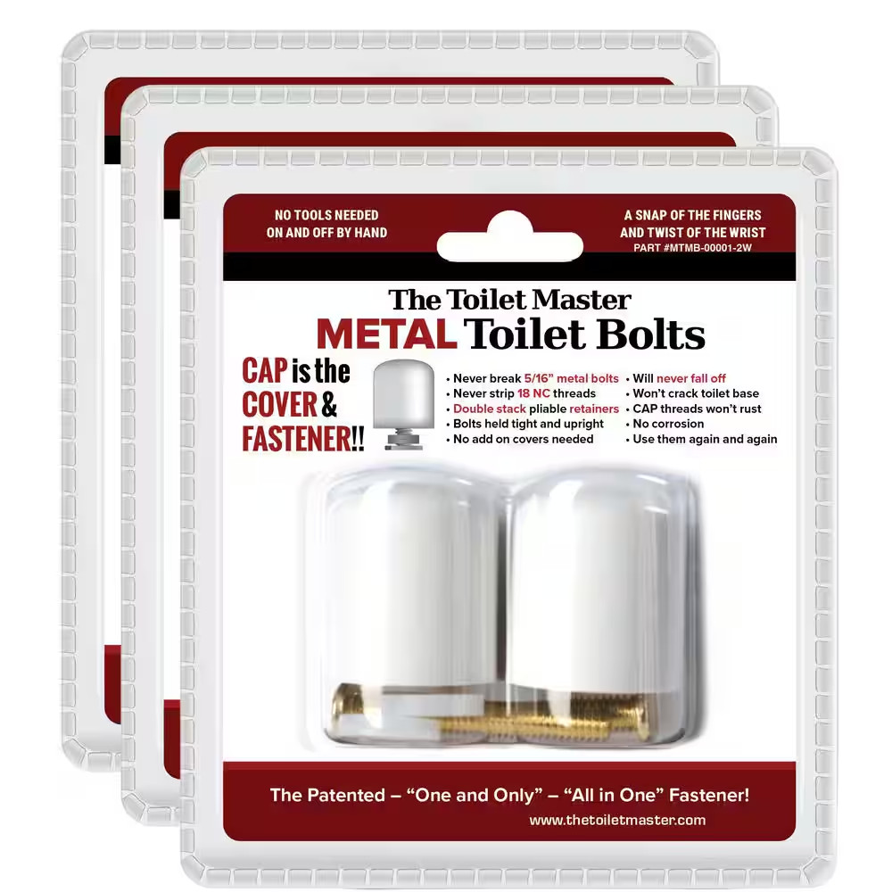 Metal Toilet Master Bolts (3-Pack)
