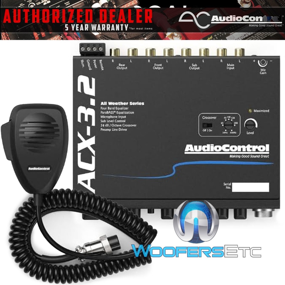 NEW DISCOUNTED AUDIO CONTROL ACX-3.2 EQUALIZER & CROSSOVER & PAGING MICROPHONE