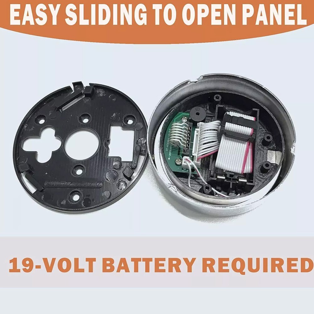 Gun Safe Lock Replacement Solenoid Lock with 2 Master Keys Chrome Digital Keypad