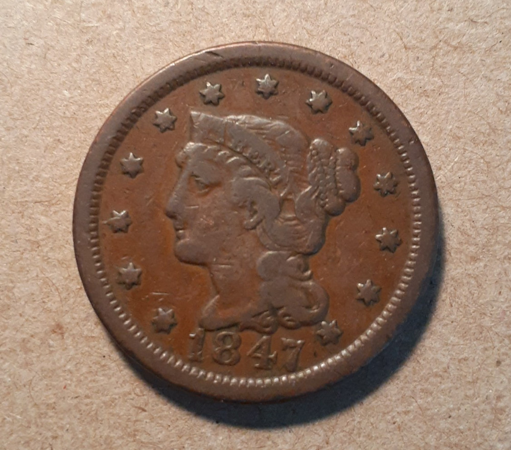 1847 LARGE CENT