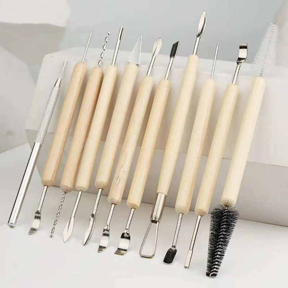 11pcs Pottery Clay Sculpting Tool Set Double Sided Ceramic Polymer Tools