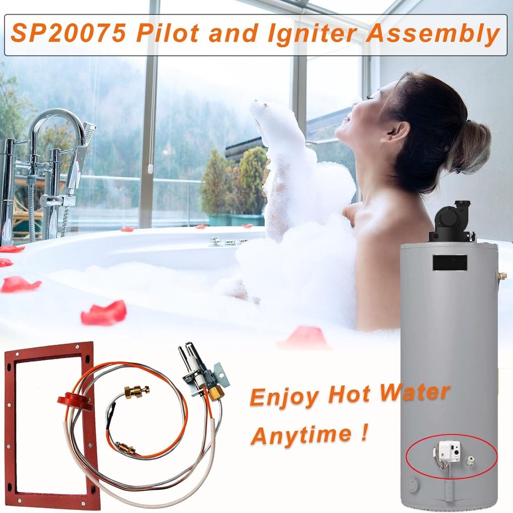 SP20075 SP20305A Pilot & Igniter Assembly Kit for GE Richmond Rheem Water Heater