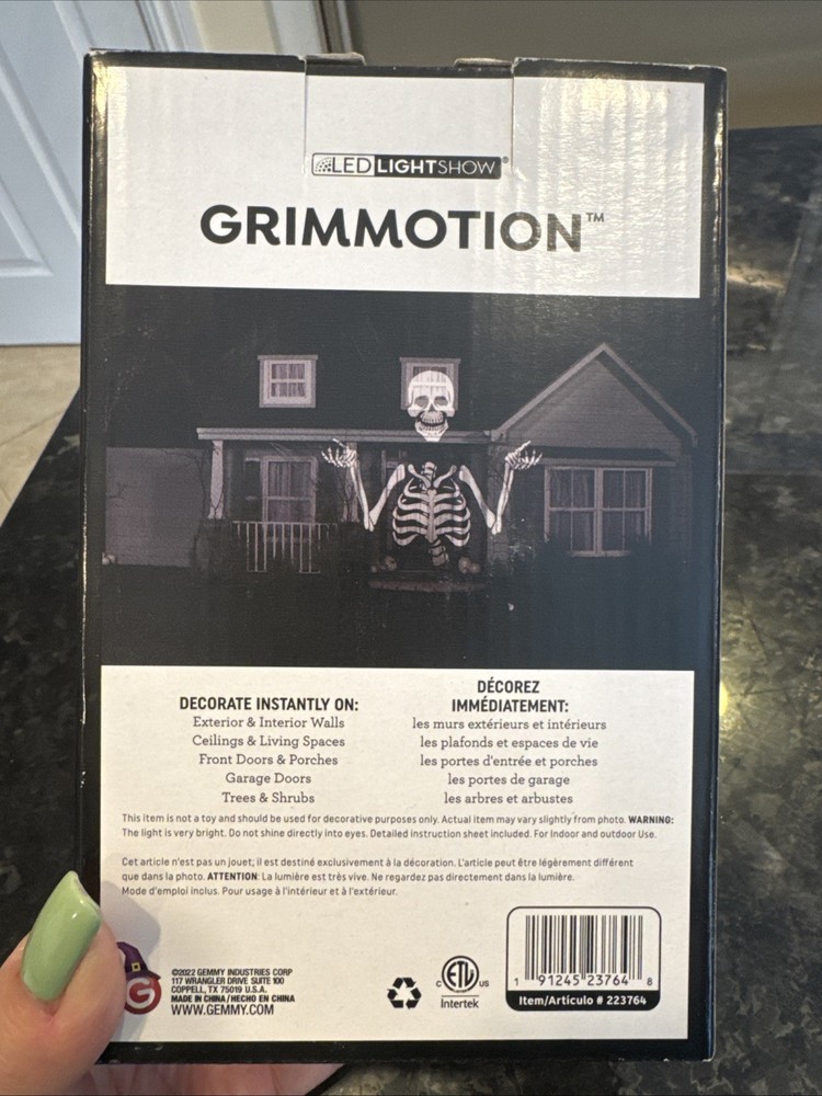 Halloween Skeleton GRIMMOTION LED LIGHT SHOW Projects Image Animated NIB