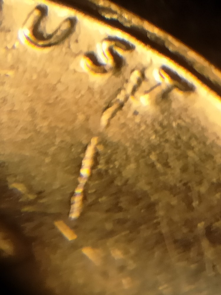 1969 D Lincoln Memorial Cent Die Break Error