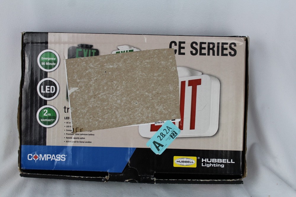 Hubbell Ligheing Trade Select Emergency Exit Signs LED Damaged Box