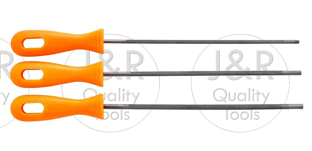 3 Piece 8" Chain Saw File Set Keep Your Chain Saw Blades Sharp