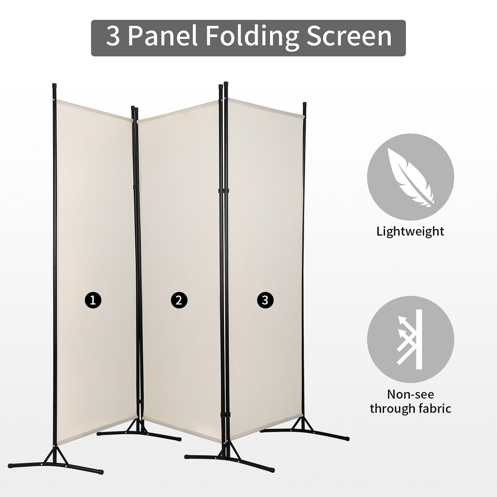 PayLessHere 3 Panel Room Divider Folding Privacy Screen 5.9FT Partition Room