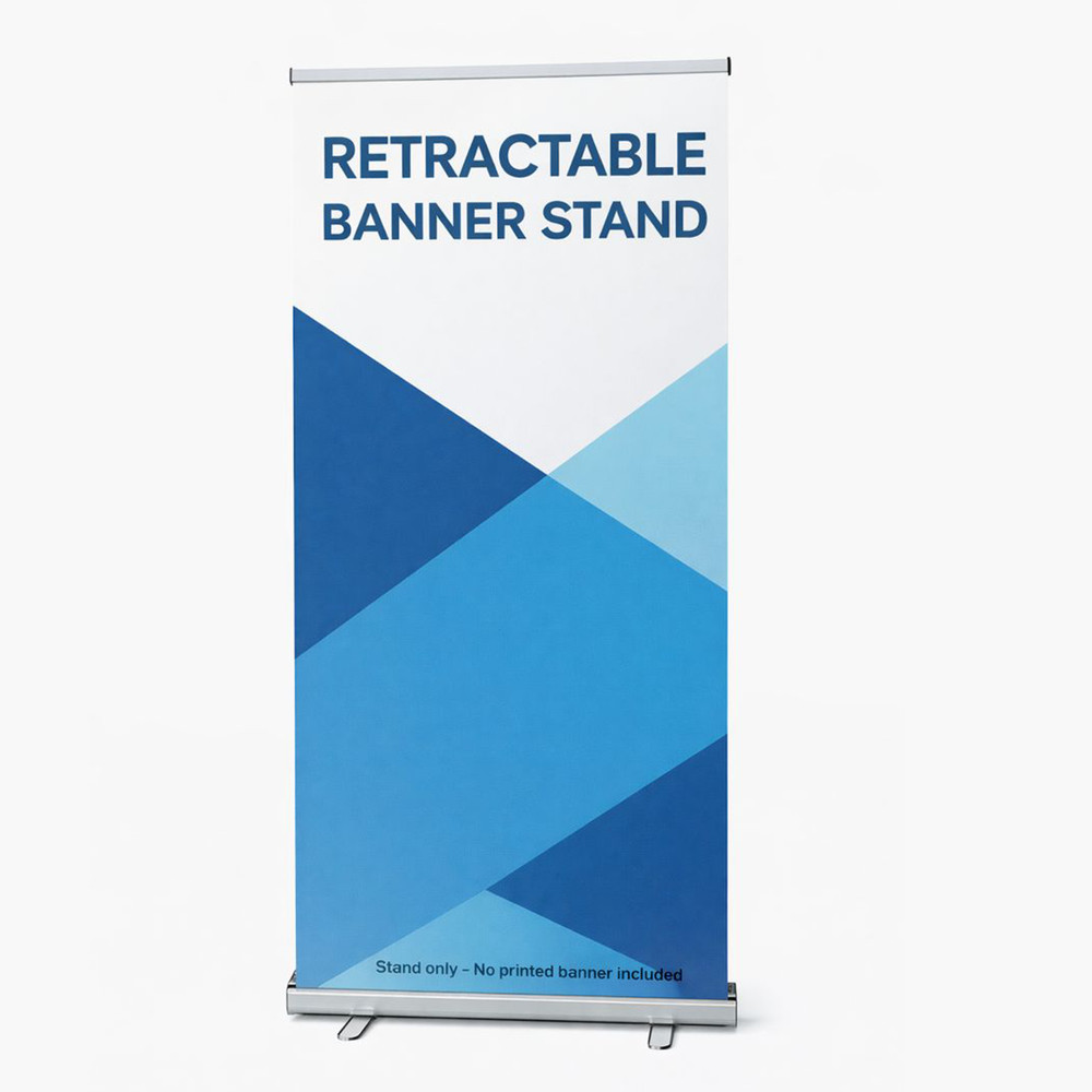 Retractable Banner Stand 33x80 Heavy Duty Plastic Base