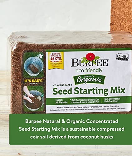 Organic Coconut Coir Concentrated Seed Starting Mix, 16 Quart