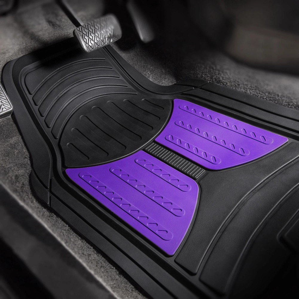 Universal car floor mat set all weather interior protection