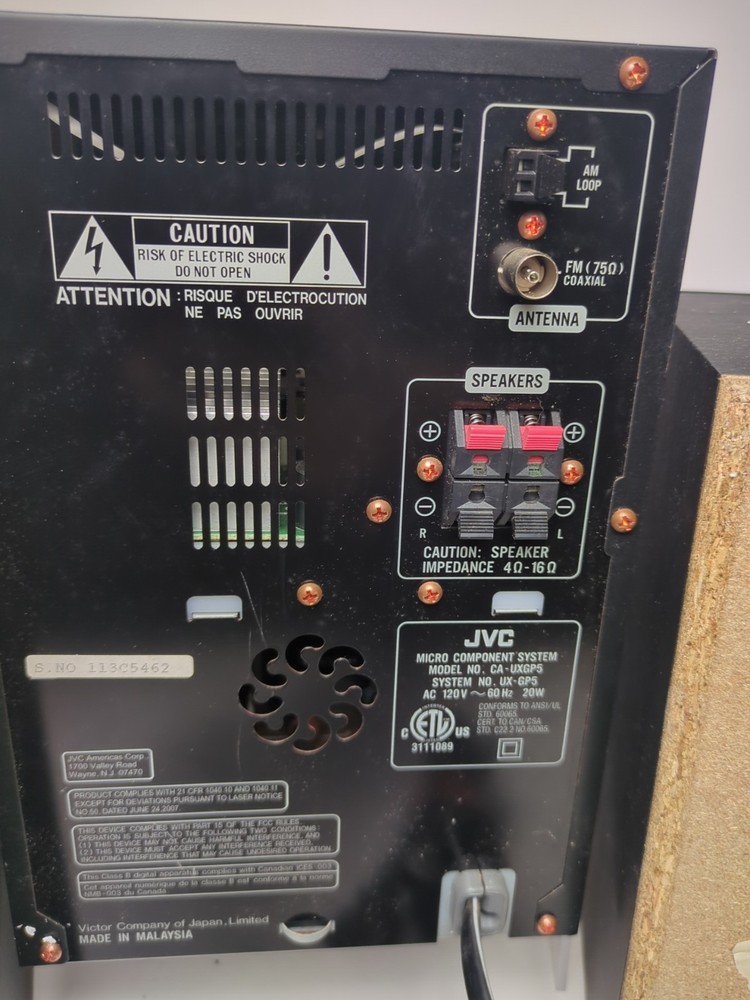 JVC Speakers Micro Component System UX-GP5 Complete In The Box