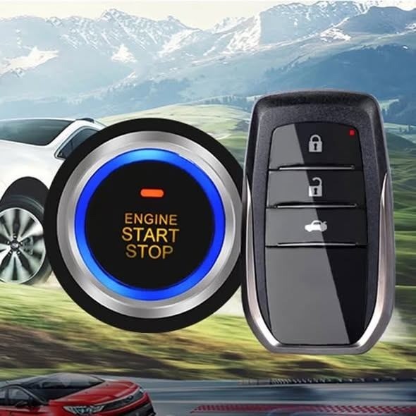 Car Remote Keyless Entry Engine Start Stop System Push Button Ignition