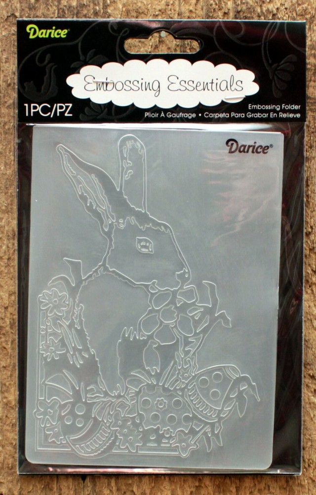 NEW Darice Embossing Essentials Folder 1218-43 EASTER BUNNY Scrapbooking