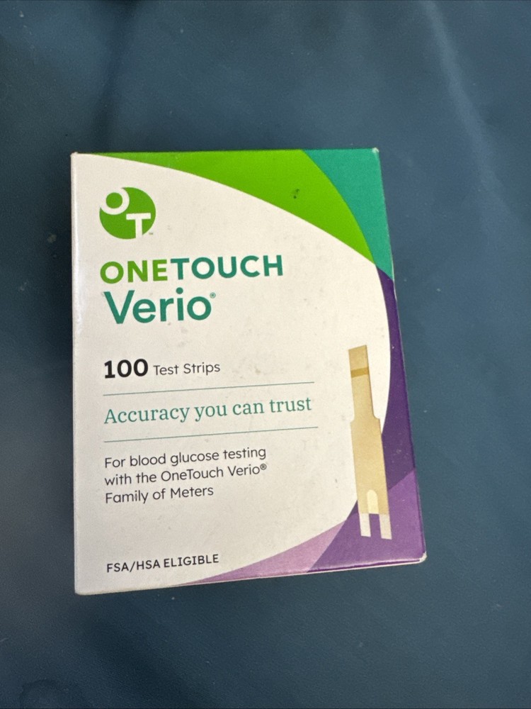 100 One Touch VERIO TEST STRIPS 3/2027 Sealed Good USA Boxes--