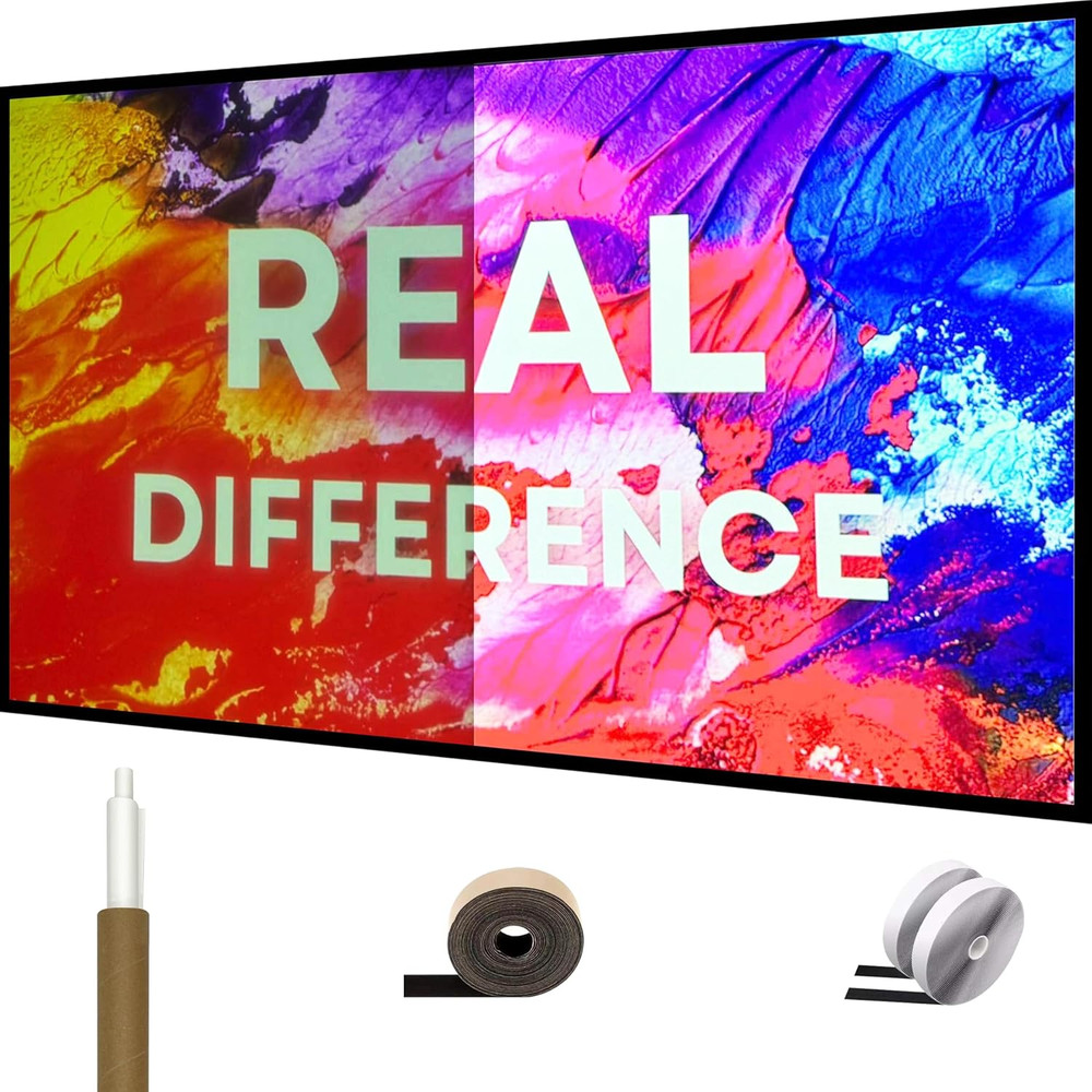 High Gain Projector Screen - Fixed Frame like & Wall-Mounted - High Brightness 2