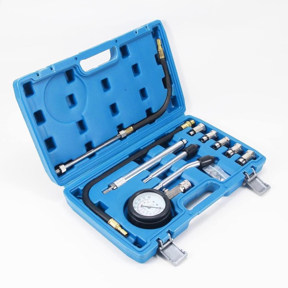 Engine Cylinder Compression Test Gauge Detector Set For Car Motorcycle Tool -