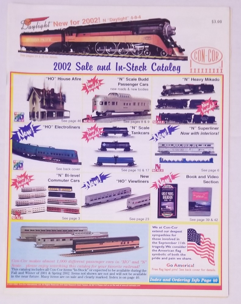 Vtg 2002 Con-Cor Models Components HO Scale Railroads Catalog Daylight