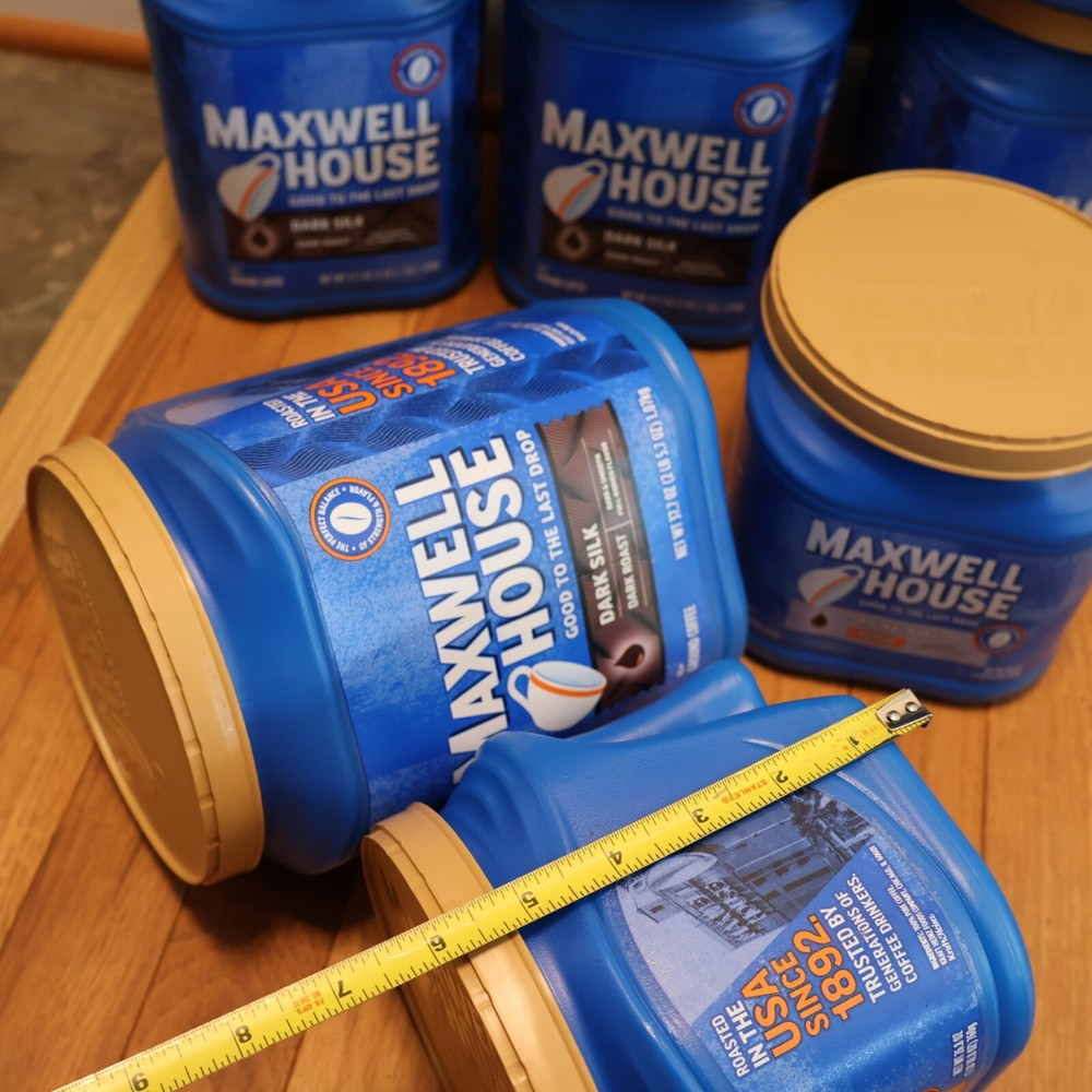 EMPTY Coffee Cans Containers Home Storage Craft Projects Maxwell House (9)
