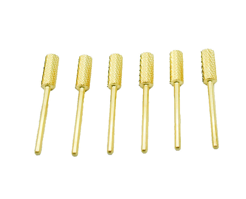 Startool Acrylic Nail Drill 3/32" STM Medium (Small Head) Gold ( 6 Pieces )