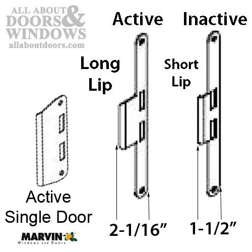 Marvin Strike Plate Active Panel Extended Lip 2-Panel Door - Choose Color
