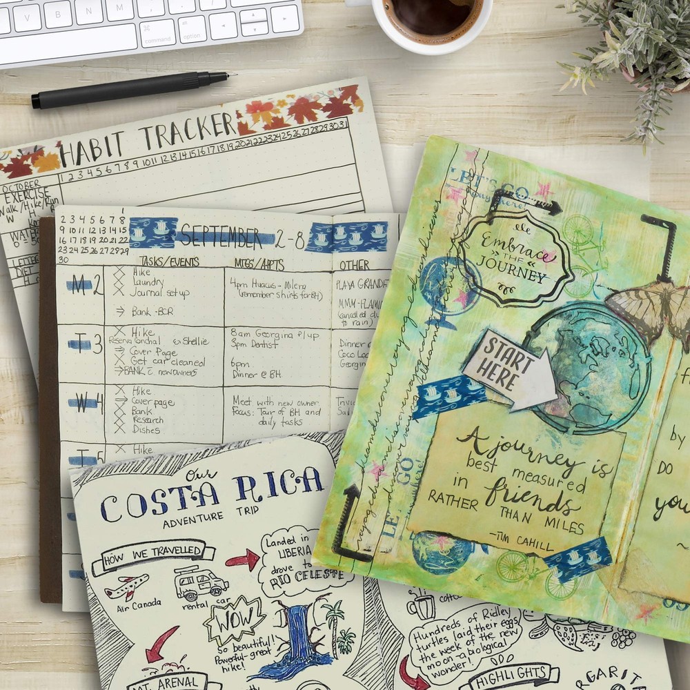 Wanderings Blank Passport Size Travelers Notebook Inserts | Pocket, Unlined