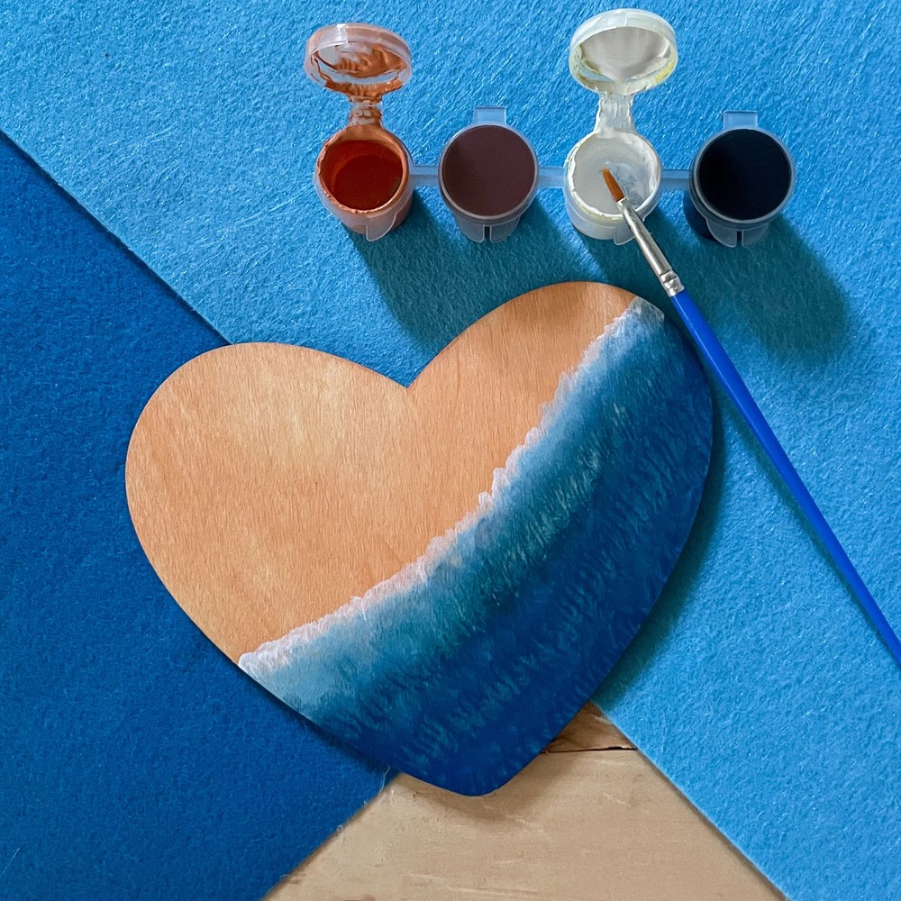 Wooden Heart Shape Craft Pieces