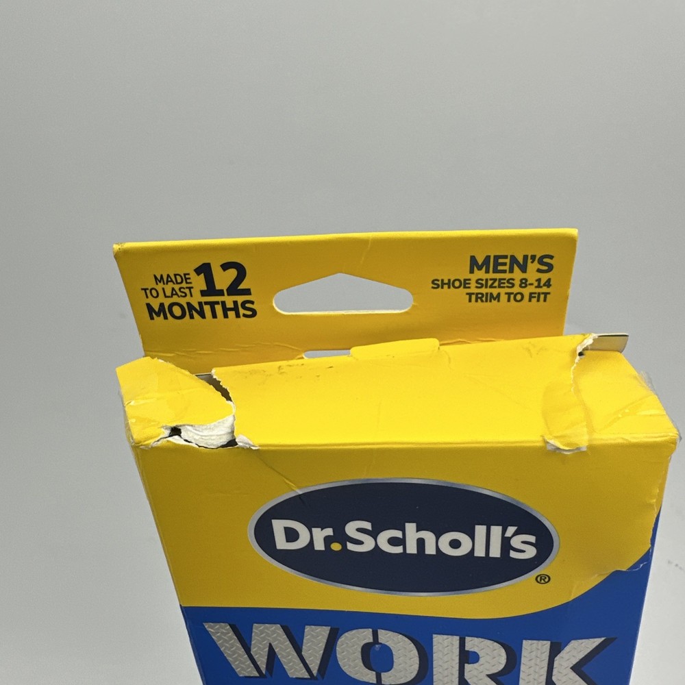 Work Massaging Gel Advanced Insoles, 1 Pair (Men'S 8-14). Open Box