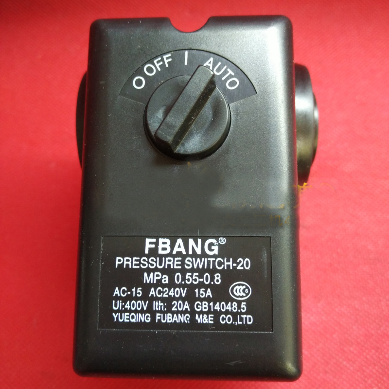 1pcs Pressure Switch Controller Air Compressor Single Port 0.55-0.8MPa