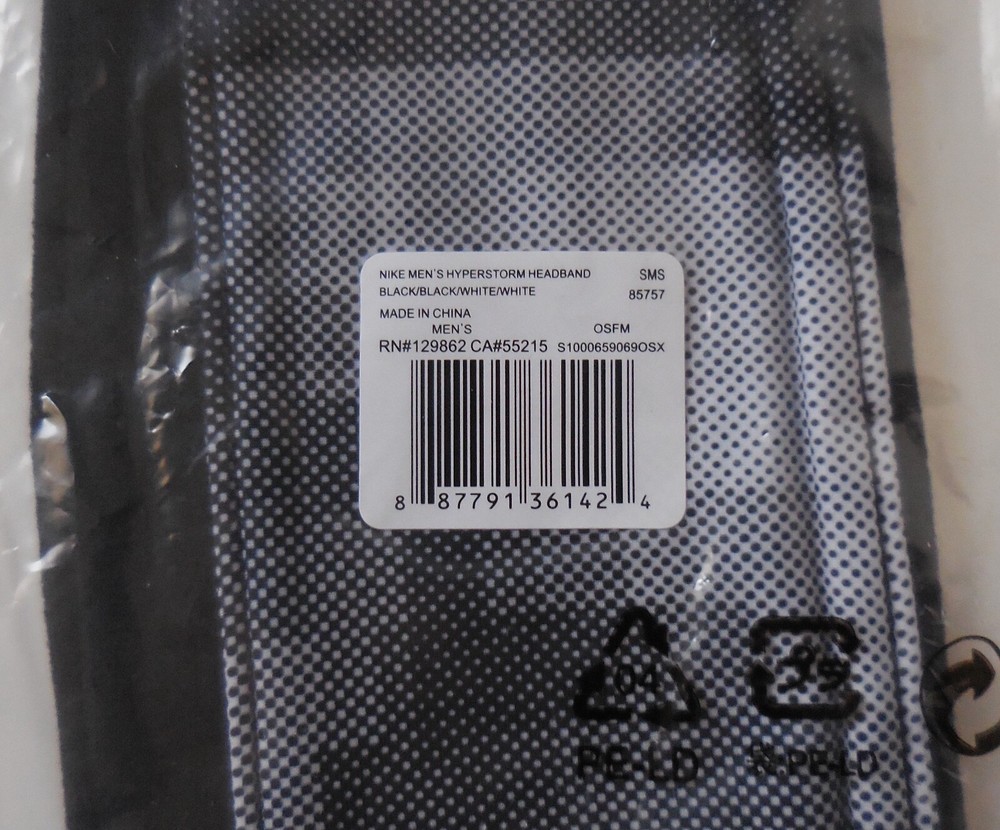 Nike Hyperstorm Headband Men Black/Black/White/White