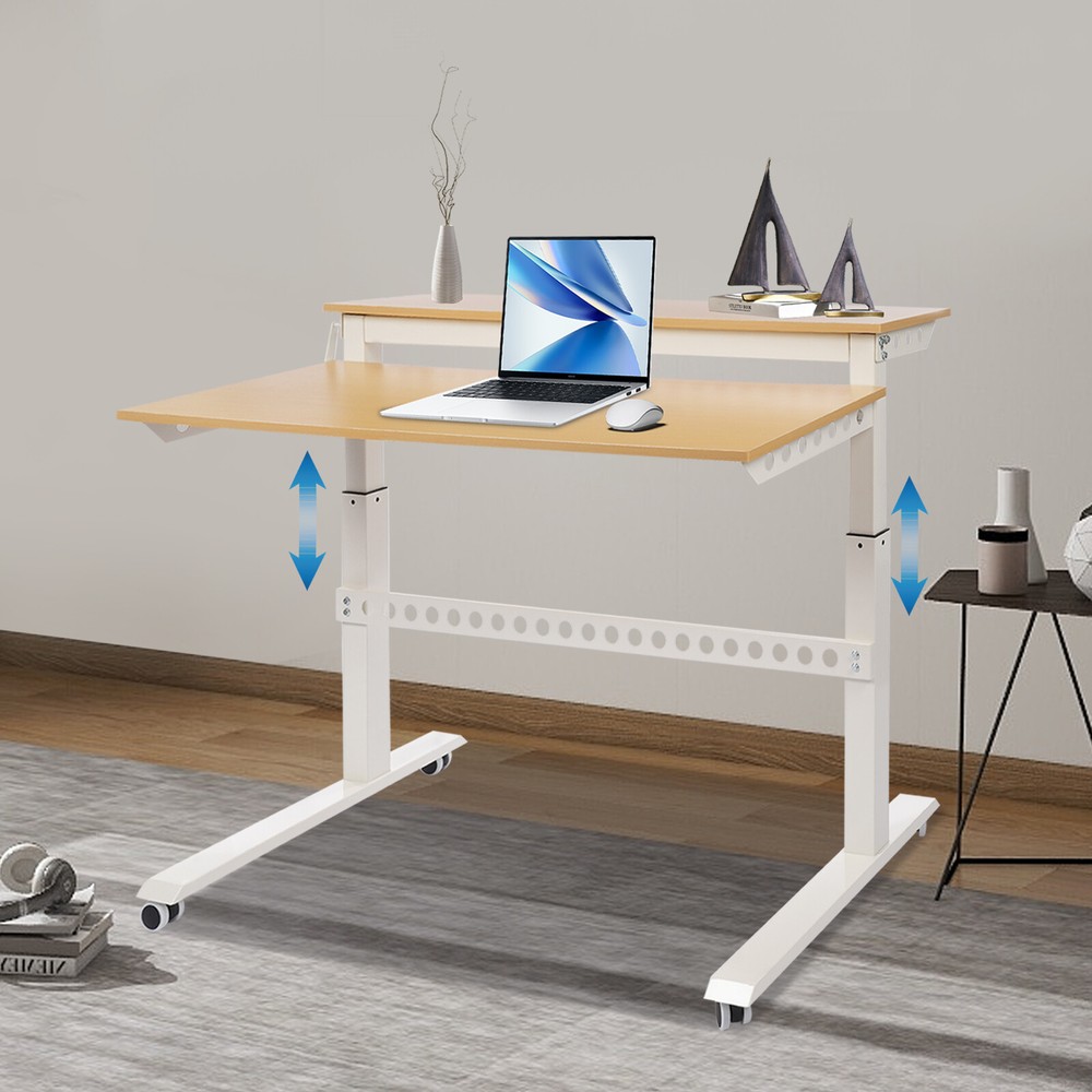 2-Tier For Working Adjustable Standing Desk Standing Desk Rolling Standing Desk