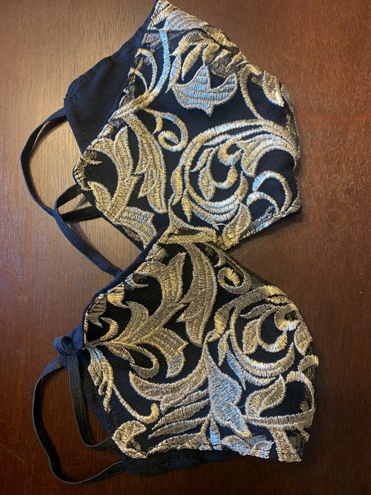 Gold Lace Face Mask