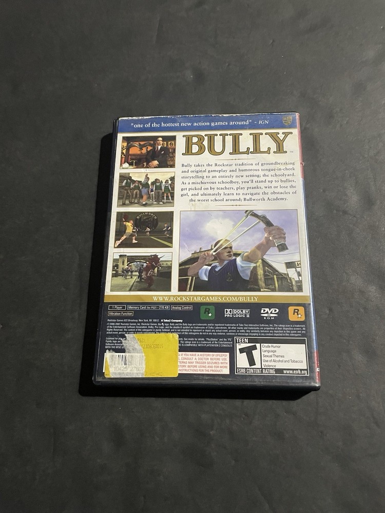 bully ps2 case only