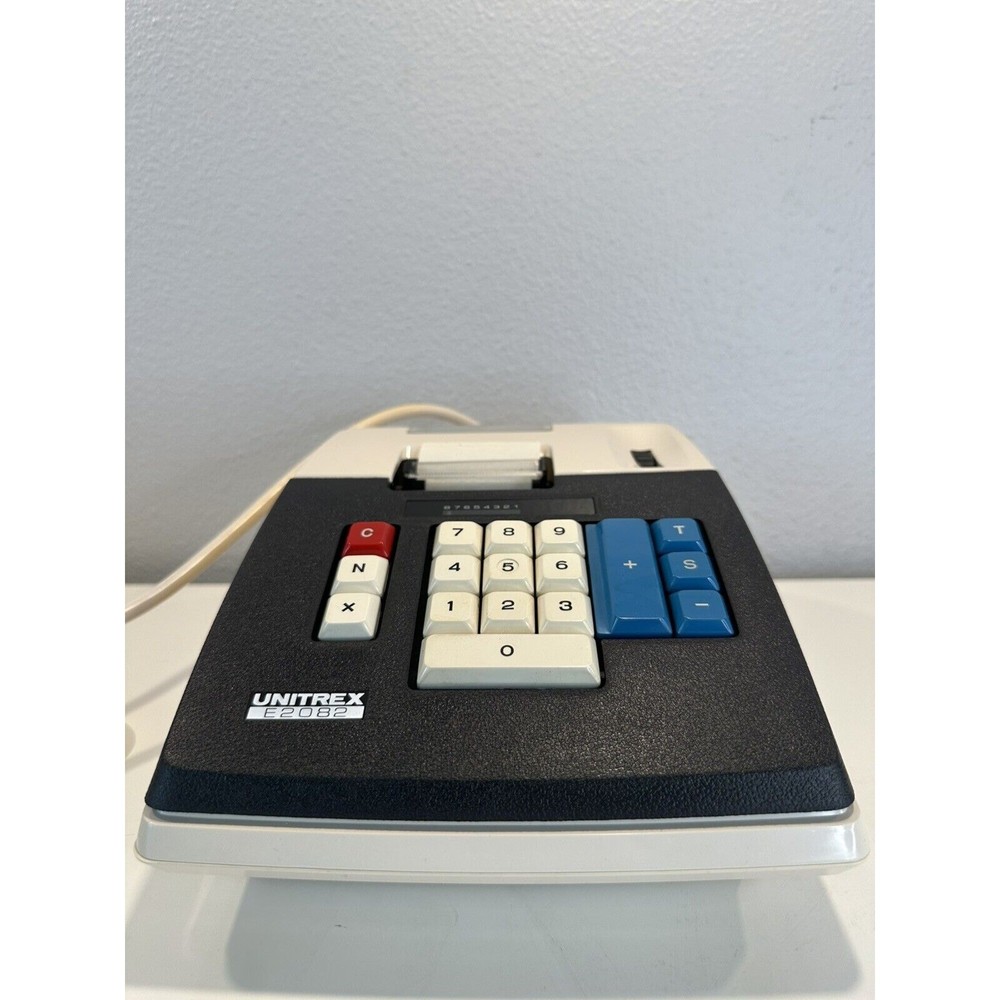 VINTAGE *NEW* 1970's Unitrex Eiko Electric E2082 10-Key Adding Machine Printer