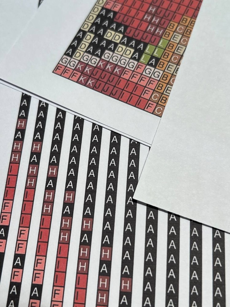 Kit for making a necklace gerdan. Beading Loom Pattern. #C31
