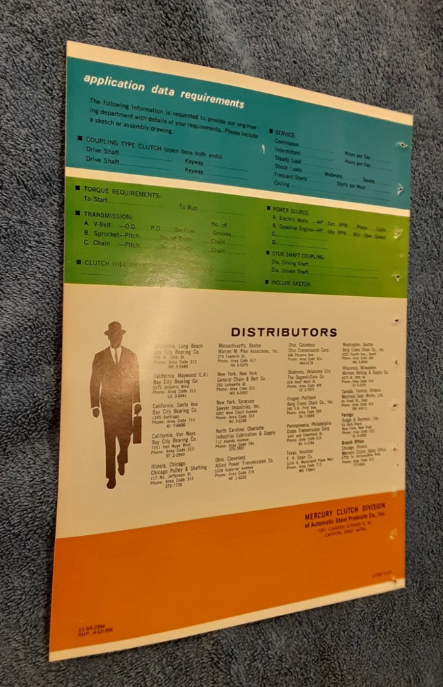 Mercury Clutch 1966 Catalog asbestos?