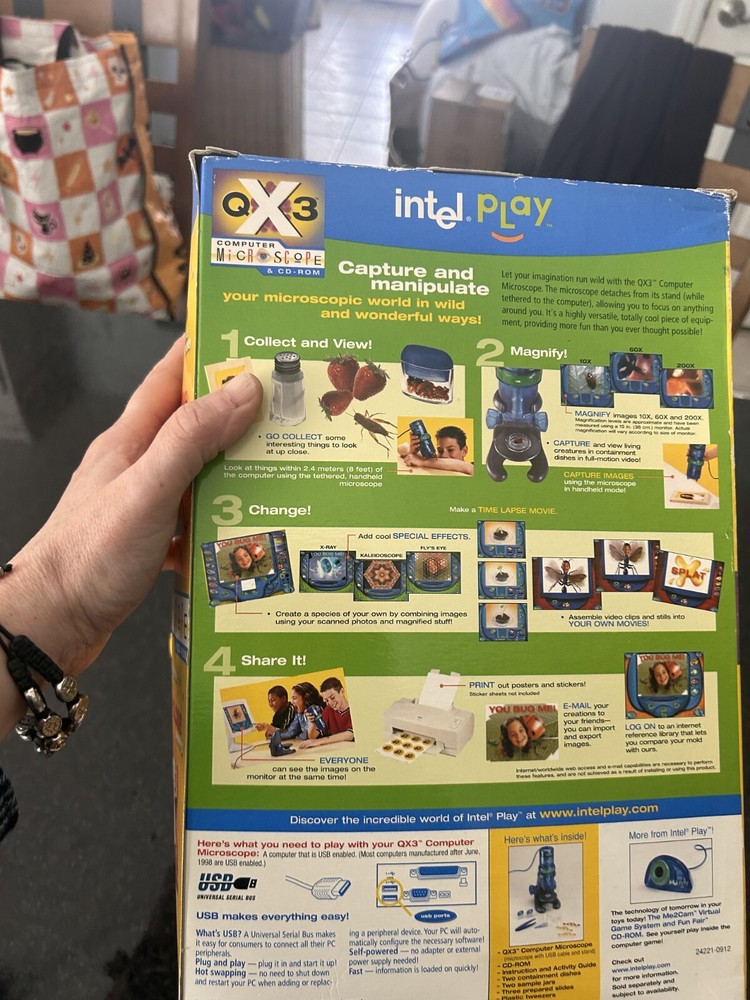 Intel Play QX3+ Computer Microscope Electronics Windows 2000, 98, 98 SE, ME VTG