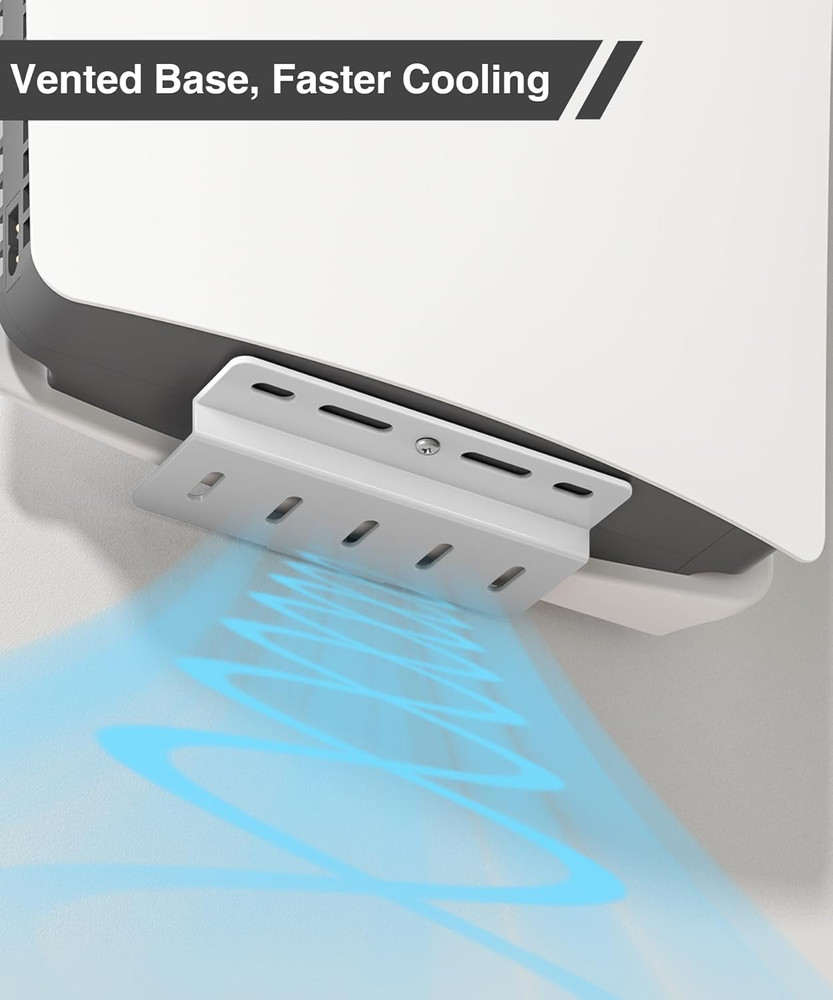 Upgraded Adjustable Console Holder Wall Mount for PS5: Black Gaming Stand for Pl