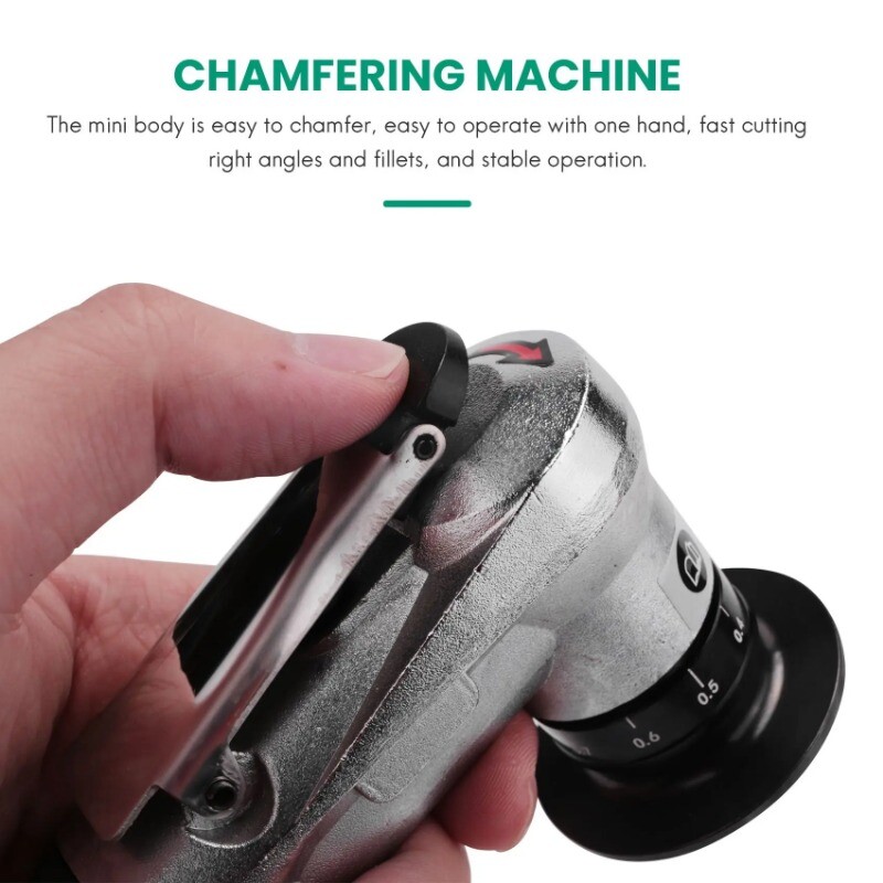 Mini Pneumatic Chamfering Machine 45 Degree Arc Hand-Held Beveling Trimming