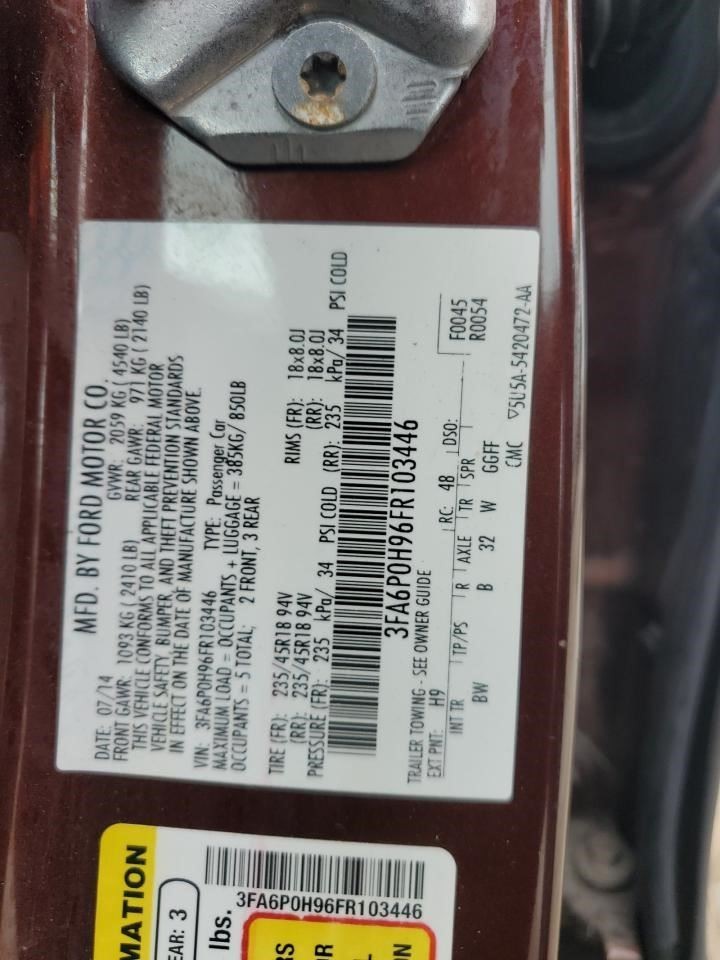 2015 FORD FUSION Engine Wire Harness