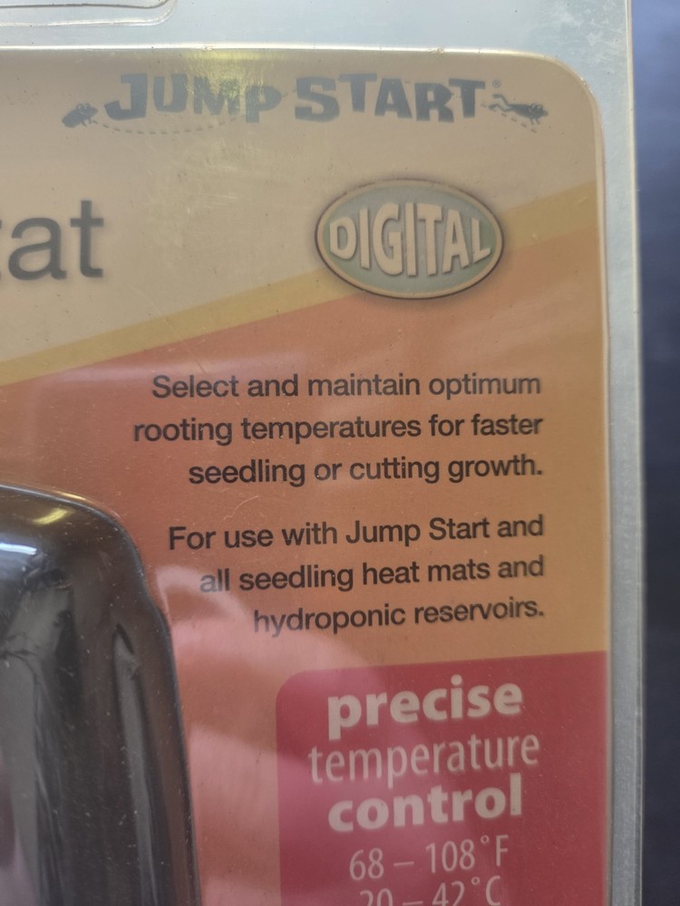 Jump Start Heat Mat Thermostat Precise Temperature Control Digital Untested
