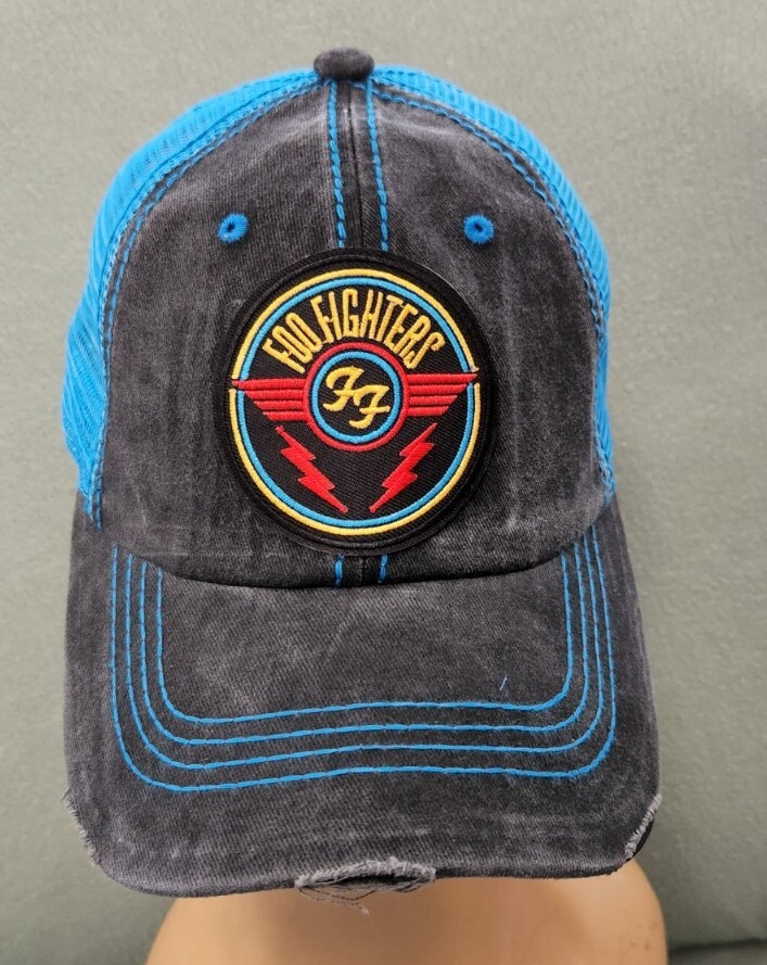 Foo Fighters Distressed Blue Mesh Vintaged Trucker FOO FIGHTERS Hat