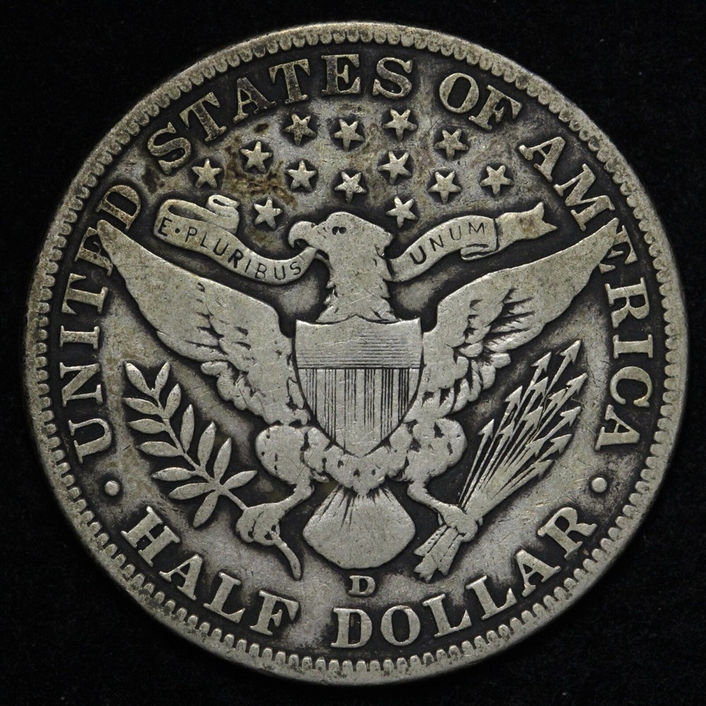 1911-D Barber Silver Half Dollar FINE E314 JEK