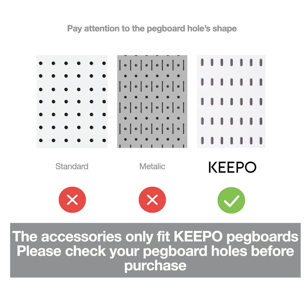 Keepo Peg Board Organizer Accessories, Peg Board With Accessories, Pegboard h...
